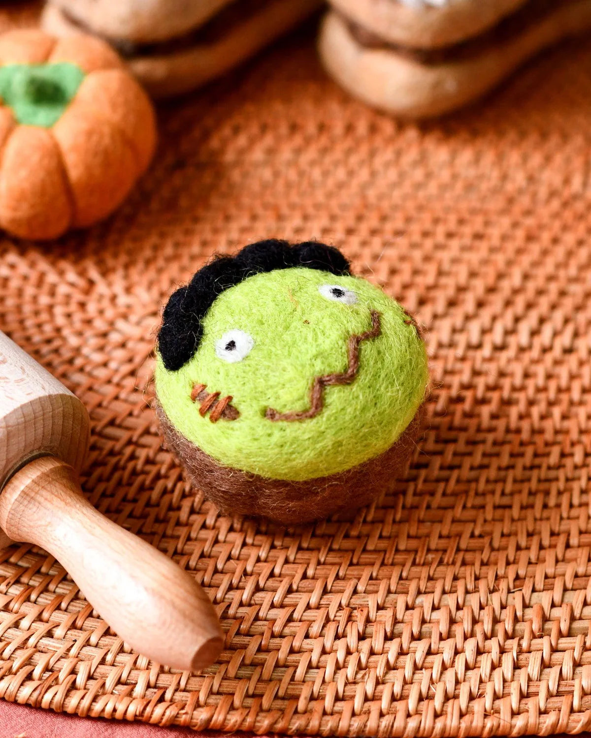 Felt Cupcake  Green Monster image 1