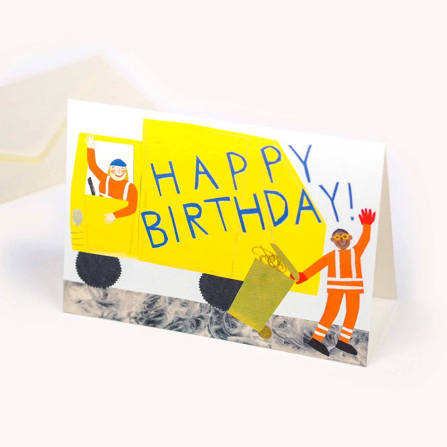 Garbage Truck Birthday Card