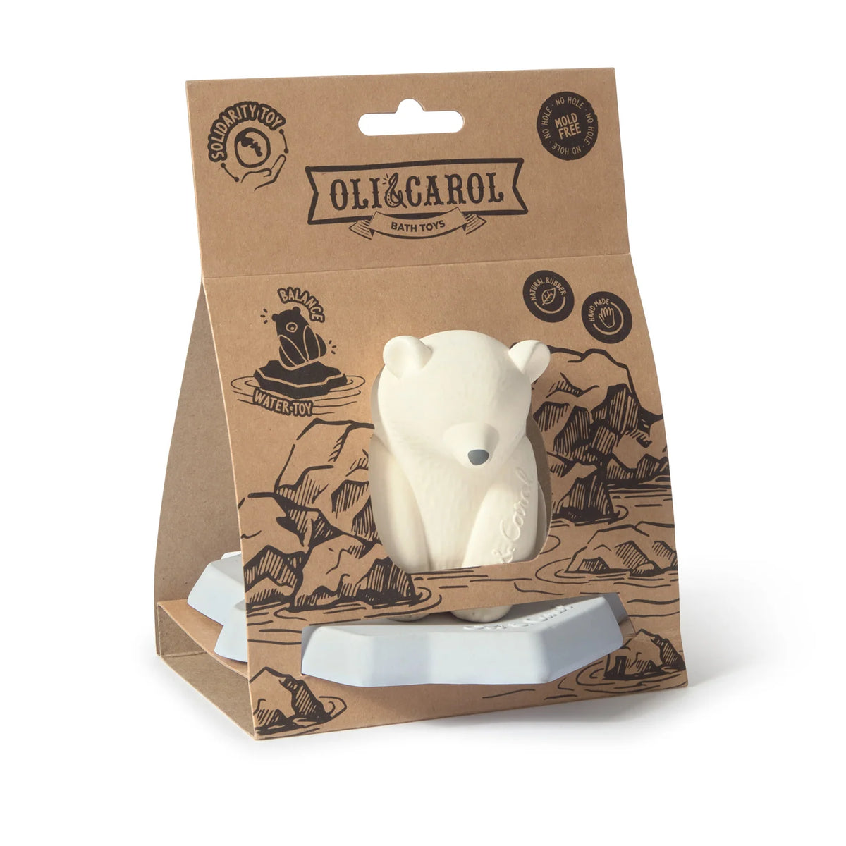 Polar Bear Natural Rubber Bath Toy