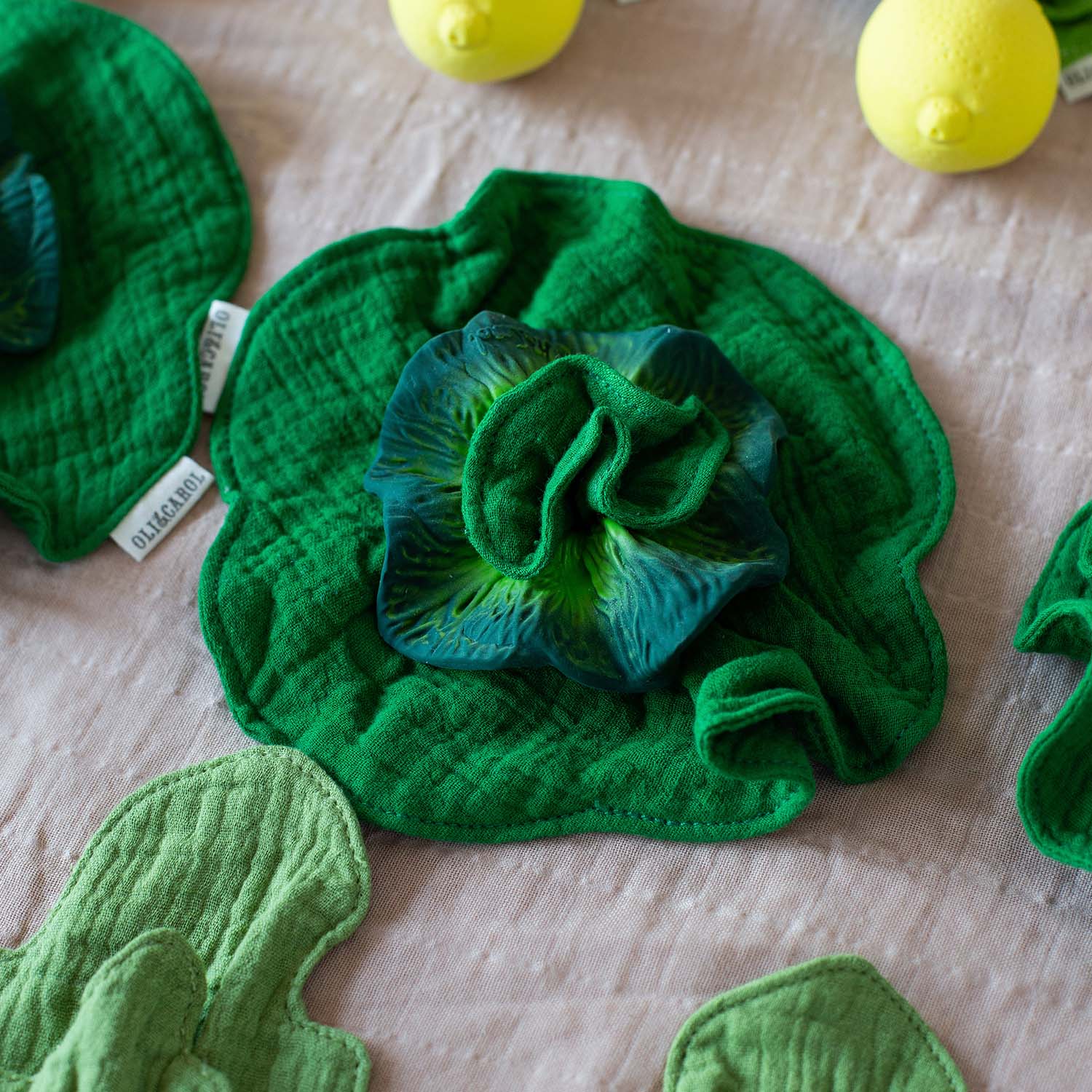 Mini Kale Natural Rubber Doudou-Teether