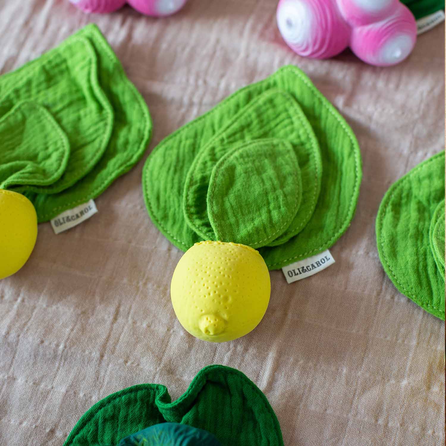 Mini Lemon Natural Rubber Doudou-Teether