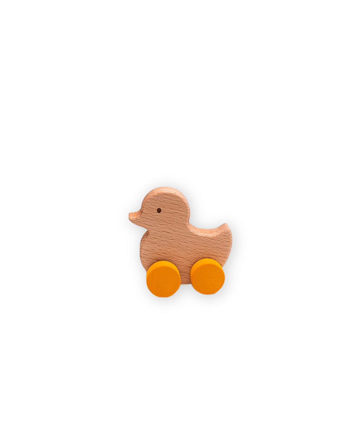 Wooden Rolling duck Yellow
