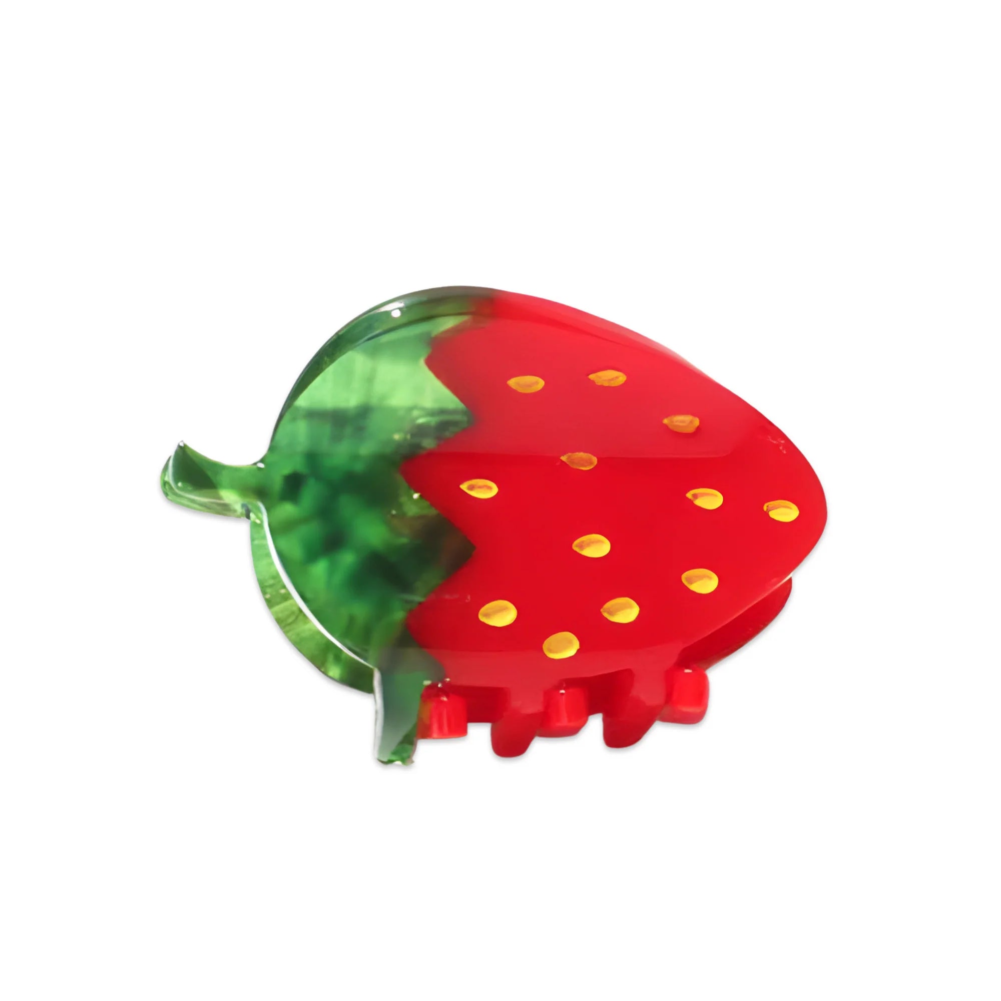Mini Red Strawberry Hair Claw Clip