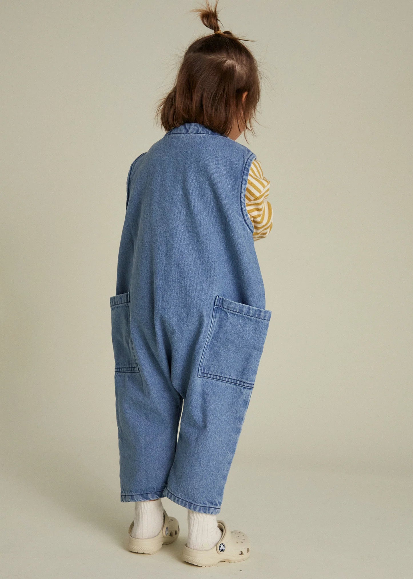 Wren Denim Sleeveless Overall Organic Cotton